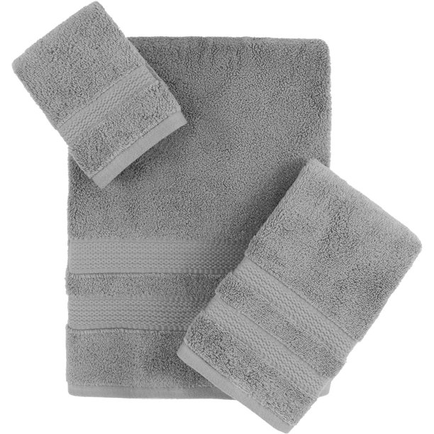 Caro Home Bethany Towel Collection Wash Cloth Mountain grey Walmart