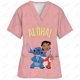 thumbnail image 3 of Uniforme clínico de enfermera de Disney Star Baby Stitch, uniforme de enfermera informal para mujer, uniforme de enfermera de manga corta con cuello en V, uniforme superior, 3 of 5