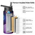 thumbnail image 2 of Galaxy Insulated Water Bottle with Straw & Cleaning Brush – 18oz | Leakproof, BPA-Free, 304 Stainless Steel, Wide Mouth, Travel Mug for Car, Gym, Office, Starry, Christmas Thanksgiving Gift, 2 of 5
