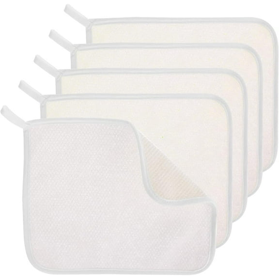 Exfoliang Face and Body Wash Cloths Towel Soft Weave Bath Cloth, 5Pcs Exfoliating Washcloths Dual-Sided Soft-Weave Bath Cloth Towel for Body Shower for Men and Women