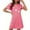 Hot Pink, variant on Sakmal Lightweight Moomoo Nightgowns Women Short Black Mumu Dress Print Short Sleeve Nightgowns for Women