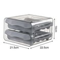 thumbnail image 7 of KMSS Egg Holder for Refrigerator, 32 Grids Large Capacity Egg Fresh Storage Box for Fridge Egg Dispenser Holder Stackable Kitchen Fridge Egg Container, 7 of 7