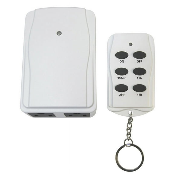 Prime Wire & Cable 3001320 Indoor Timer with Remote Control & Grounded Outlets, White