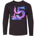 thumbnail image 3 of Inktastic 5th Birthday Mermaid Tail Long Sleeve Youth T-Shirt, 3 of 5
