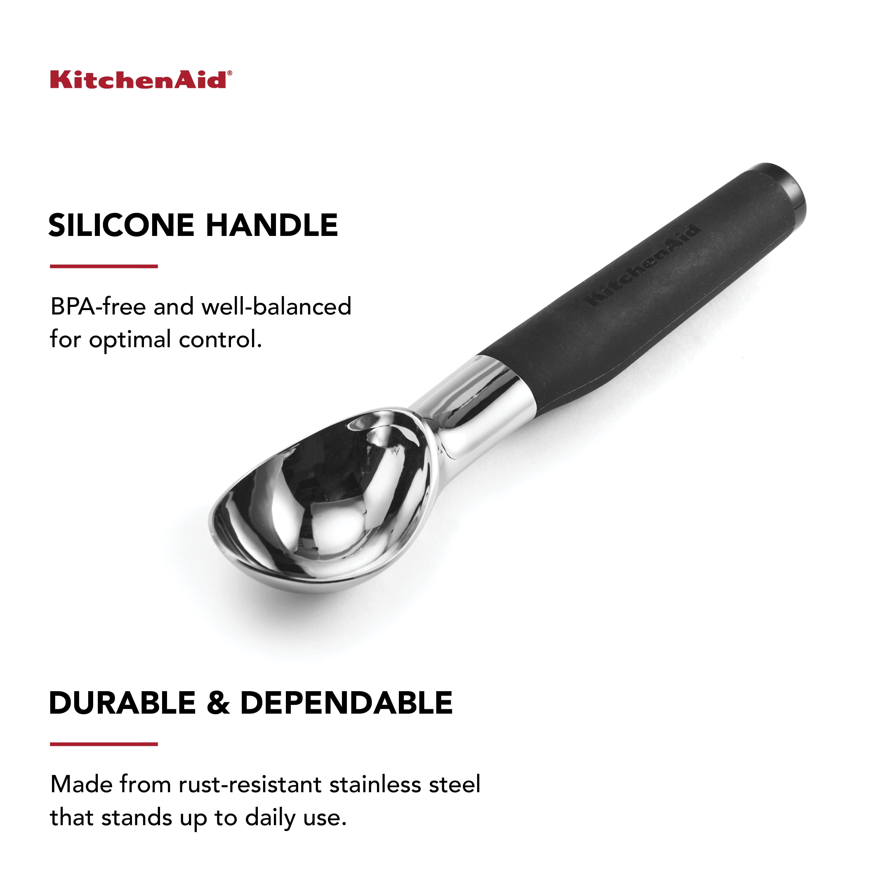 KitchenAid Soft Grip Cookie Scoop - Black Handle - used