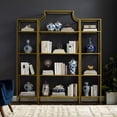 thumbnail image 2 of Elegant 3-Tier Etagere Set - Glass & Metal Display Shelves - Antique Gold Finish - Home Decor Storage, 2 of 10