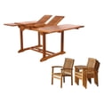 thumbnail image 2 of All Things Cedar Teak 5 pc. Patio Dining Table Set with Butterfly Extension, 2 of 6