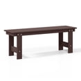 thumbnail image 6 of WestinTrends Ashore Outdoor HDPE 48" Modern Backless Patio Bench, Dark Brown, 6 of 9