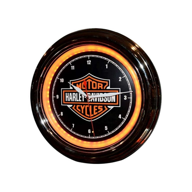 Harley-Davidson Bar & Shield LED Clock, Long Lasting Bright