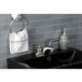 thumbnail image 4 of Kingston Brass KB628RXLB Restoration 4-Inch Centerset Bathroom Faucet with Brass Pop-Up, Brushed Nickel, 4 of 5