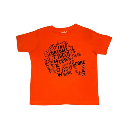 

Inktastic Football Words in Helmet Shape in Black Text Gift Toddler Boy or Toddler Girl T-Shirt