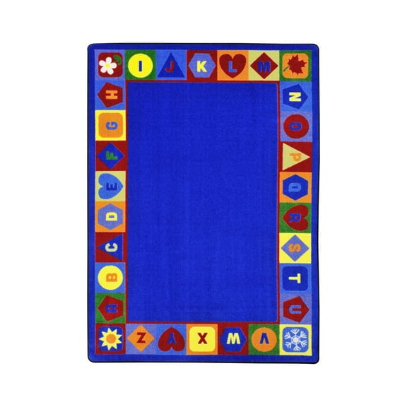 Kid Essentials - Geography & Environment Seasons & Shapes Alphabet, 5'4" x 7'8", Multicolored