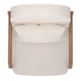 thumbnail image 6 of Inspire MidCentury Modern Boucle Fabric Accent Chair Fabric White Walnut, 6 of 6