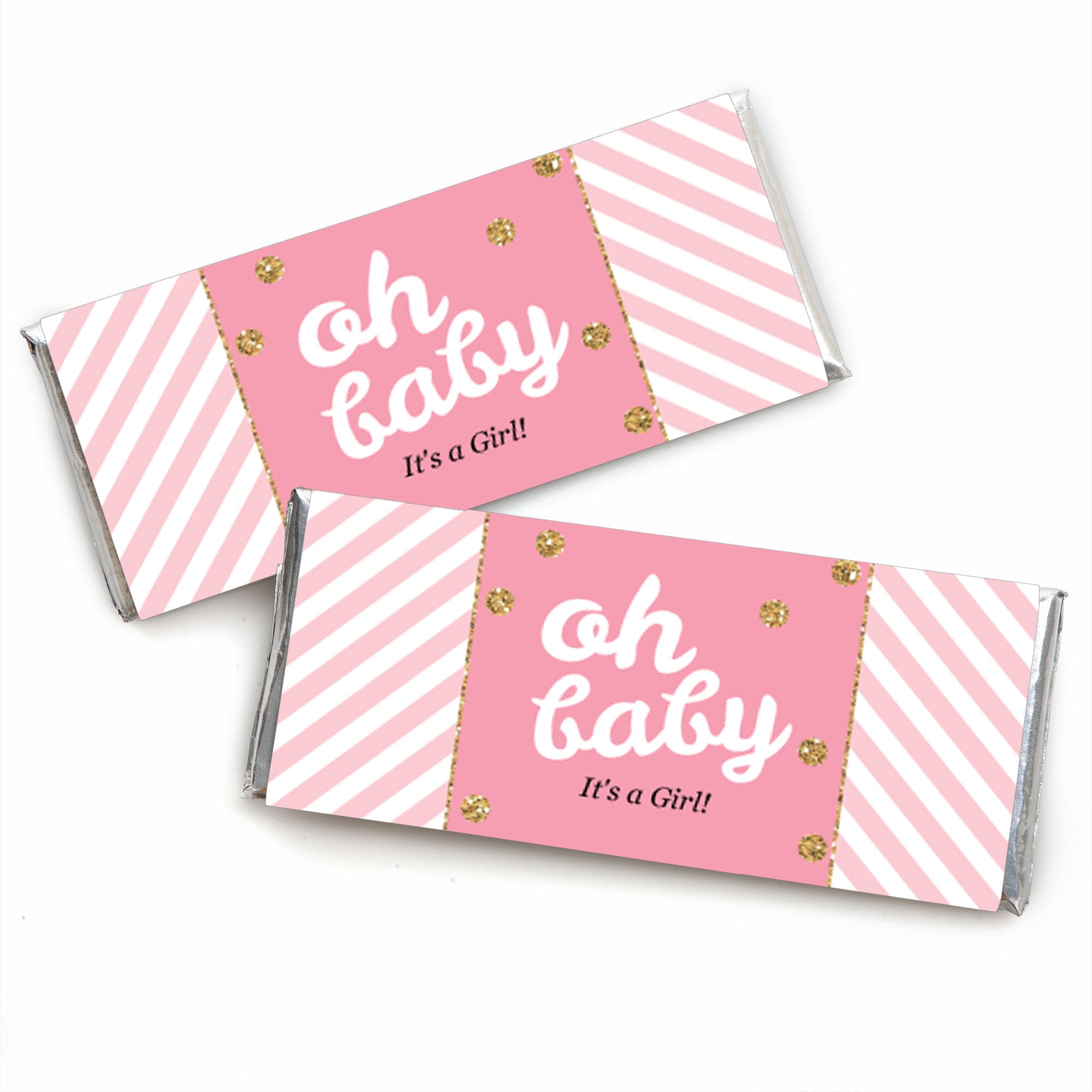 Welcome Little One Baby Girl Card Gold Foiled 