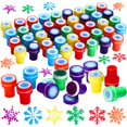 thumbnail image 1 of Sellos de copos de nieve de invierno Skylety, 60 unidades, para niños, 1 of 7