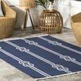 thumbnail image 5 of nuLOOM Ida Coastal Ropes Indoor/Outdoor Fringe Area Rug, 4' x 6', Blue, 5 of 9