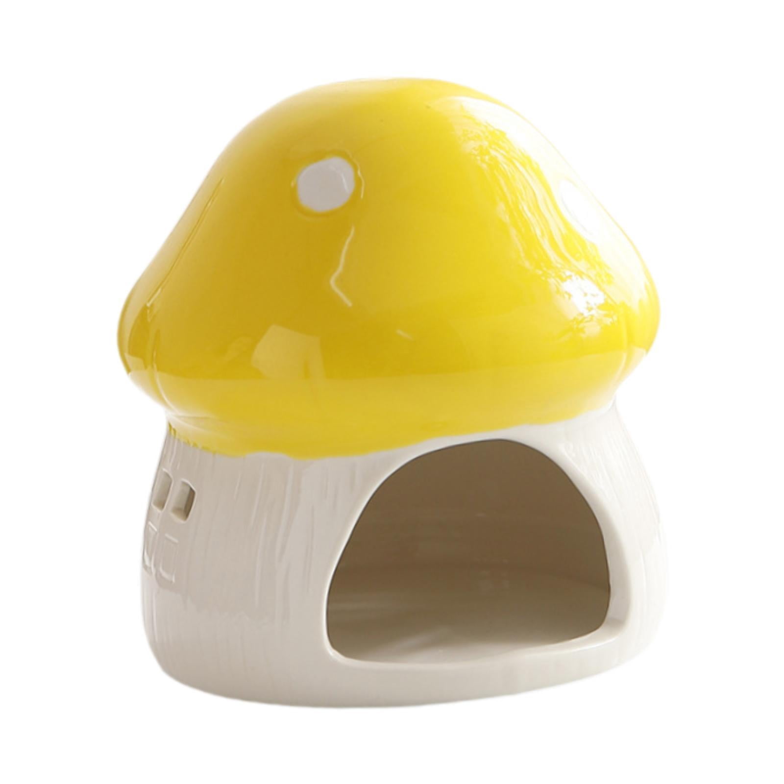 Bvdfgk Ceramic Hamster House Cave Creative Indoor Hideaway House Guinea Pig Hideout for Yellow