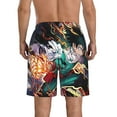 thumbnail image 3 of My Hero Academia Deku Men's Beach Shorts Swim Trunks Casual Quick Dry Board Shorts Swimwear with Mesh Lined and Pockets, 3 of 8