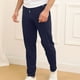 thumbnail image 4 of Puntoco Pantalones deportivos de moda para hombre, sólidos, informales, con cintura elástica, bolsillos y cremallera, 4 of 5