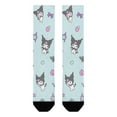 thumbnail image 3 of Kuromi And My Melody Compression Socks For Women And Men Support Knee High Socks For Running Hiking Athletic Nursing, 3 of 7