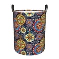 thumbnail image 6 of Lsque Colorful Compasses pattern Laundry Hamper Basket, Tall Woven Rope Hamper Basket for Clothes, Lightweight Storage Basket, Collapsible Waterproof-Medium, 6 of 8