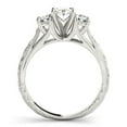 thumbnail image 2 of Silvago Jewelry Oval Cut 2.02 Ct Moissanite Ring - Three Stone Leaf-Inspired Vintage Look - 14K White Gold Plated Engagement and Wedding Jewelry for Her, 2 of 2