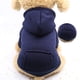 thumbnail image 4 of Sudadera de algodón suave para perros con bolsillos para gatos, diseño de 2 patas, ideal para deportes y fiestas Sudadera con capucha azul marino para mascotas, 4 of 8