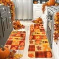 thumbnail image 6 of Uutvery Fall Thanksgiving Decorations,Fall Pumpkin Maple Leaf Doormat Set of 2,Fall Kitchen Rugs,Non-Slip Backing Pumpkin Mat, Anti Fatigue Kitchen Mats for Floor,15.7x23.6 Inch+15.7x47.2 Inch, 6 of 6