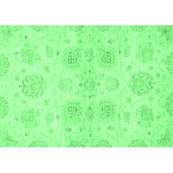 Ahgly Company Indoor Rectangle Oriental Emerald Green Traditional Area Rugs, 3' x 5'