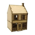 thumbnail image 4 of 1/72 madera 2 niveles casa europea paisaje materiales de construcción DIY pintura arquitectura escena modelo para modelo ferrocarril decoración escena Hugo casa de modelos de construcción, 4 of 10