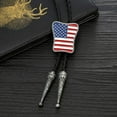 thumbnail image 5 of Western Pattern Deer bolo tie for man Cowboy cowgirl necktie round shape, 5 of 14