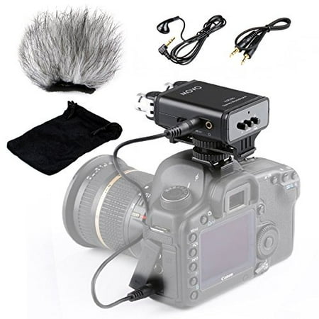 Movo Photo Directional X/Y Stereo Video Microphone for Nikon D7200, D7100, D7000, D5500, D5300, D5200, D3300, D3200, D810, D800, D750, D610, D500, D90, D5, D4, D4S, D3X, DF DSLR