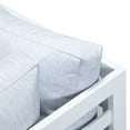 thumbnail image 3 of LeisureMod Chelsea 6-Piece Outdoor Patio Sectional White Aluminum With Light Grey Cushions, 3 of 15