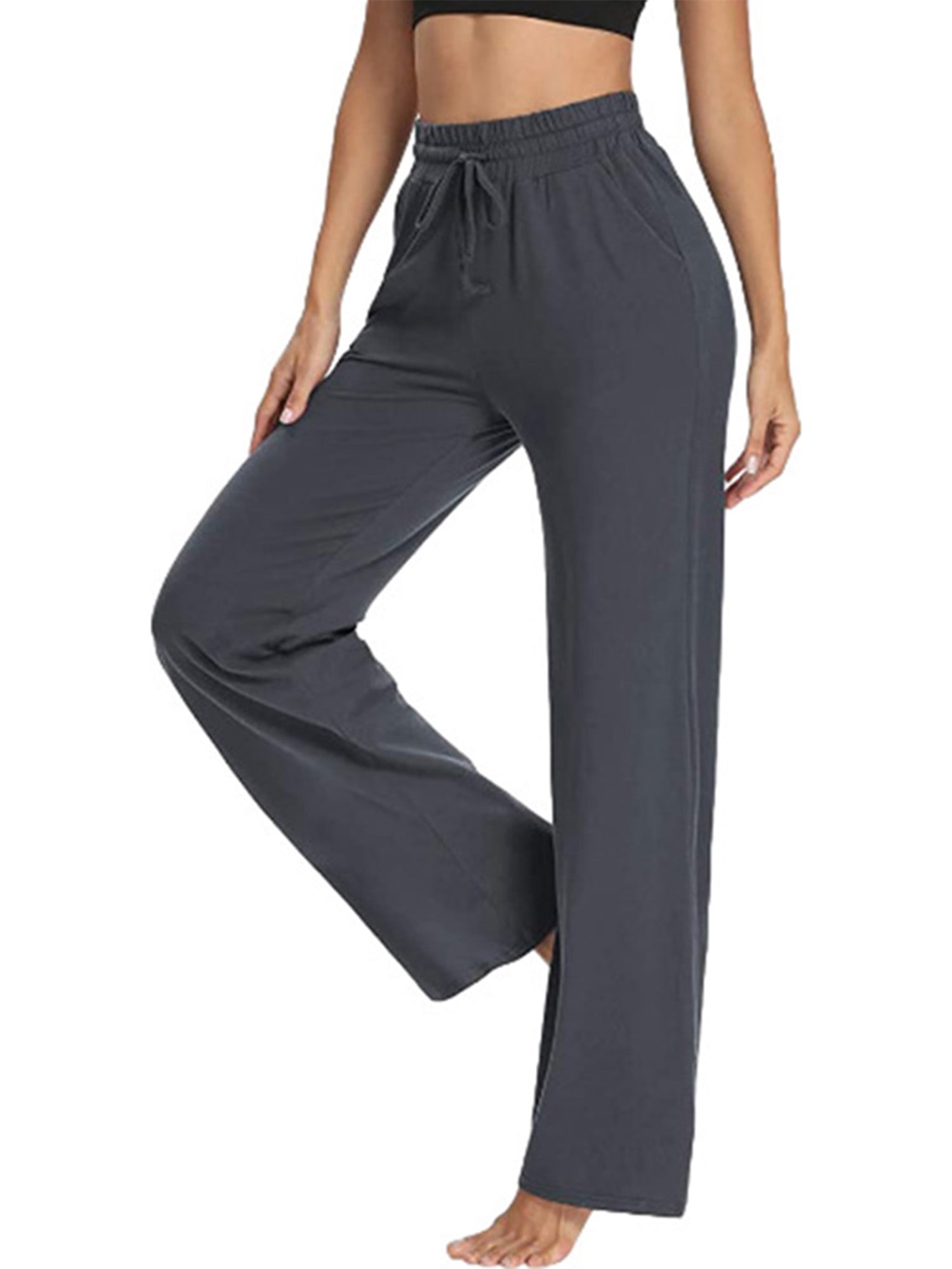 Women's Yoga Lounge Pants Comfy Modal Pajama Pants Casual Stretch Pant  Drawstring Palazzo Lounge Pants Wide Leg for All Seasons,Plus Size  Sleepwear Pilates Wear 