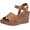 Tan, variant on Volatile Womens Nekoma Ankle Strap Wedge Sandals (Black, 11)