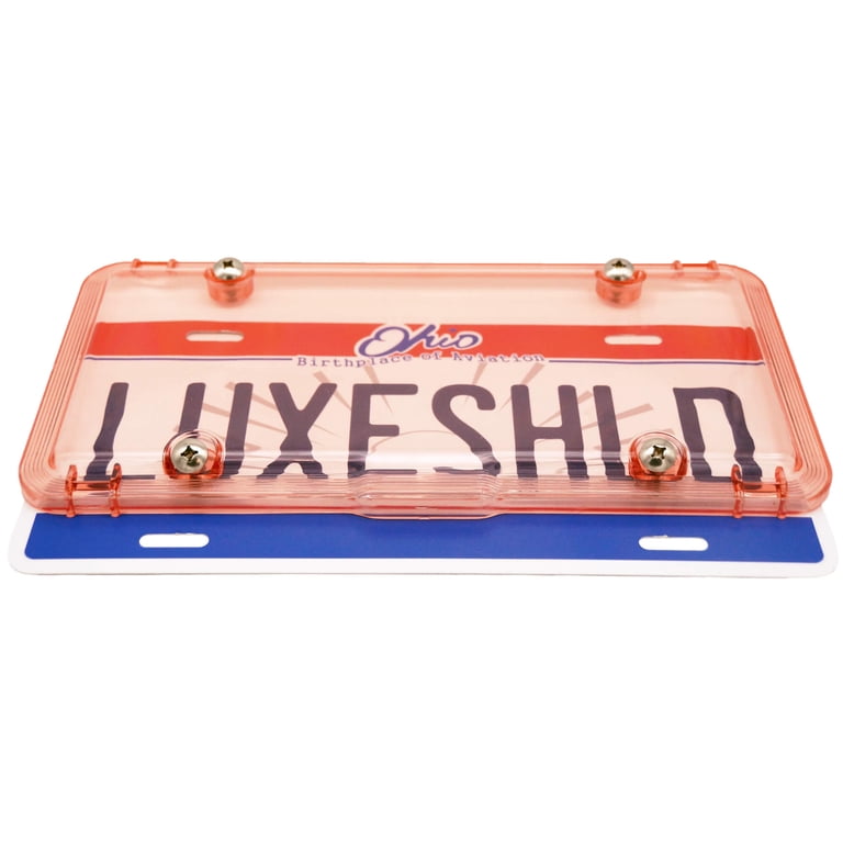 Lagu™️ Pink Luxe Shield Frames Luxe Shield, Premium Pink License Plate Covers (2-Pack) incl  main image 2