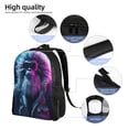 thumbnail image 5 of Fotbe Hip-Hop Glasses Gorilla Travel Laptop Backpack, Business Slim Sturdy Laptops Backpack, Water Resistant College School Computer Bag Gift for Men & Women Fits 15.6 Inch Notebook, 5 of 8