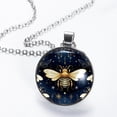 thumbnail image 2 of Honeybee Elegant Glass Circular Pendant Necklace - Stunning Jewelry for Women, 2 of 5