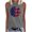 Gray, variant on HomeGardon Summmer Tank Tops Women Plus Size Tops,Women's Fashion Printed Round-Neck Loose Sleeveless T-shirt Pullover,S-XXL