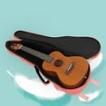 thumbnail image 4 of GLFILL Convenient and Stylish Portable Transparent Pockets Ukulele Bag Soft Case Shoulder Backpack for 23 Inch Small Guitar Pink, 4 of 9