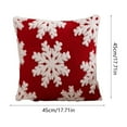 thumbnail image 3 of Christmas Pillow Cover, Christmas Tree Cushion Cover, Snowflake Velvet Holiday Decoration Cushion Cover, Red Green Plush Fabric 45x45cm, 3 of 7