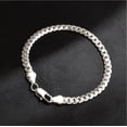 thumbnail image 4 of Silver Plated Fashion Snake Chain 5 mm Width Bangle Jewelry Trendy Men Bracelets, 4 of 6