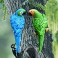 thumbnail image 6 of Vsenkes 2 Pieces Parrot Figurines Tree Ornaments Tree Decor Weatherproof Animal Lifelike Blue Green, 6 of 9