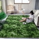 thumbnail image 1 of Alfombra DweIke Esponjosa 152x244 cm Suave de Peluche Verde Tie-Dye, 1 of 9