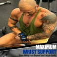 thumbnail image 3 of Beastpowergear Heavy Duty Workout Wrist Wraps 18” Wrist Support for Fitness, Bodybuilding, Weightlifting, Powerlifting, Strength Training for Men and Women., 3 of 5