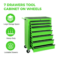 thumbnail image 6 of 7-Drawer Tool Chest Cabinet with Ball Bearing Drawer Slides,20"W Rolling Metal Tool Chest with 7 Drawers,Steel Tool Storage Box Organizer,Green, 6 of 8