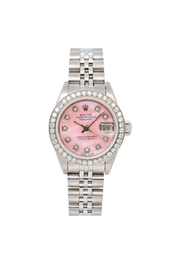 Pre-Owned Rolex Lady-Datejust 6917 26MM Pink Diamond Dial With Stainless Steel Jubilee Bracelet