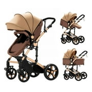 Magic ZC Convertible Baby Pram Stroller with Bassinet Mode, Reversible Seat, and Large Canopy