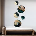 thumbnail image 3 of Designart "Marbled Euphoria Gold and Green III" Abstract Marble Metal Wall Art Set of 5 Piece, 3 of 5