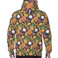 thumbnail image 3 of Bingfone Tropical Fruits Men's Drawstring Hoodie Long Sleeve Pocket Sweatshirts-3X-Large, 3 of 6